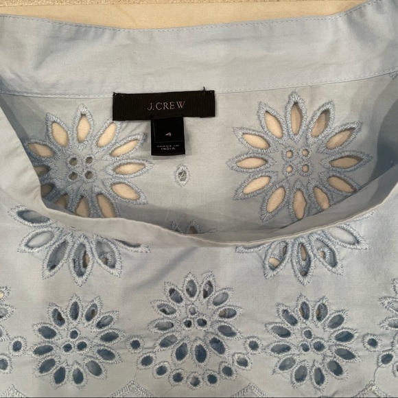 J.Crew Funnelneck Top in Eyelet - Picture 2 of 6